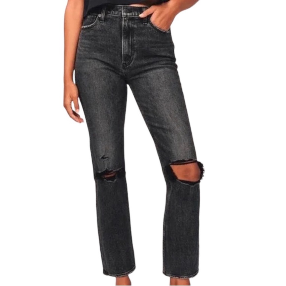 Abercrombie & Fitch The Ankle Straight Ultra High Rise